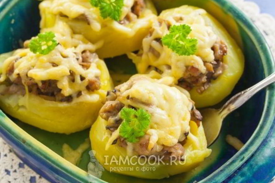 Рецепт жульен в картофеле